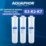 Set 3 cartuse de schimb K3 K2 K7 pentru filtrul Aquaphor Crystal